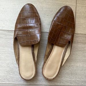 Michael Kors Genuine Leather Brown Mules